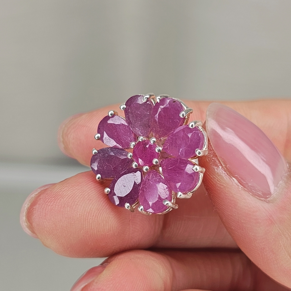 Real Ruby Ring Natural Ruby Size 5 - image 1